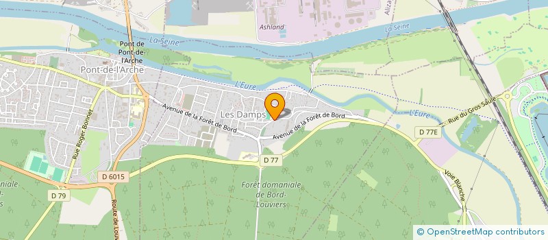 localisation de l'entreprise SCI M.J.H.  LES DAMPS