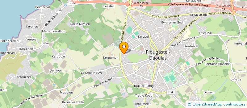 localisation de l'entreprise SCI M.J.J.O.  PLOUGASTEL-DAOULAS