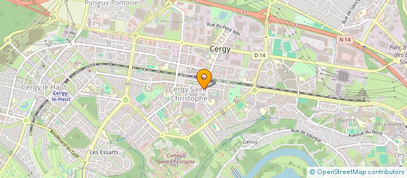 localisation de l'entreprise SCI M.J.S. BRO (S)  CERGY