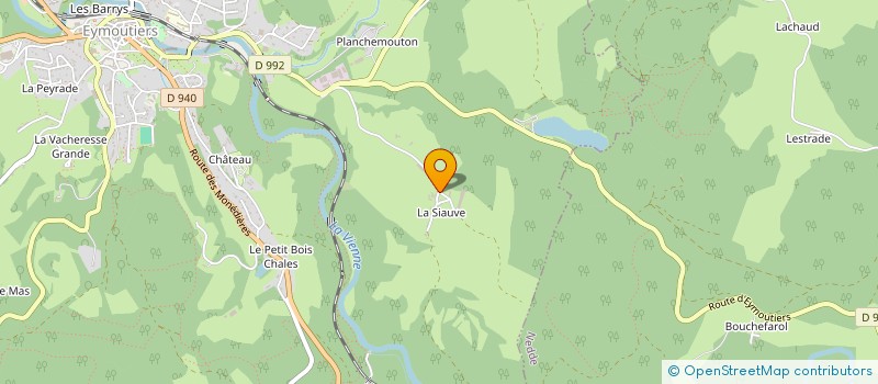 localisation de l'entreprise SCI M.K.F.  EYMOUTIERS