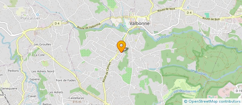 localisation de l'entreprise SCI M.K.H  VALBONNE