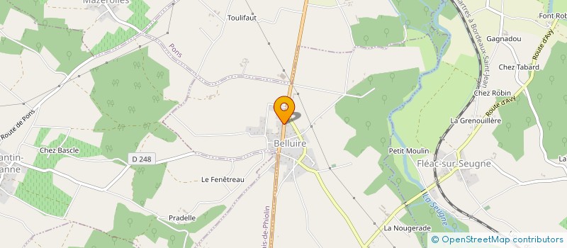 localisation de l'entreprise SCI M+M  BELLUIRE