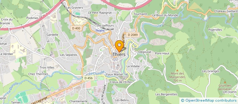 localisation de l'entreprise SCI M & M  THIERS