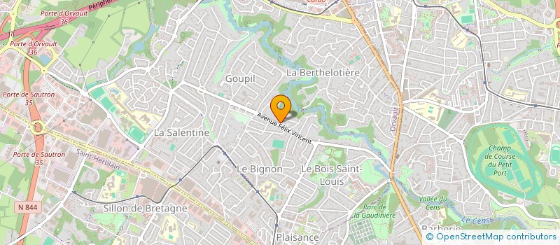 localisation de l'entreprise SCI M&MS  ORVAULT