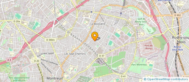localisation de l'entreprise SCI M & N ASSOCIES à MONTREUIL