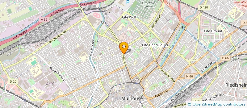 localisation de l'entreprise SCI M.N.C.O  MULHOUSE