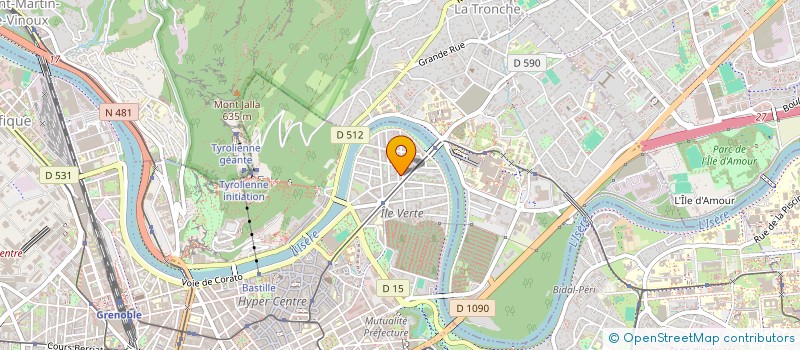 localisation de l'entreprise SCI M.O.C.  GRENOBLE