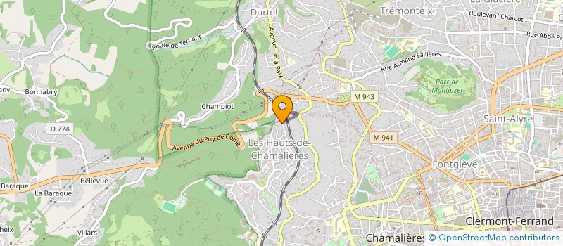 localisation de l'entreprise SCI M.P.  CHAMALIERES