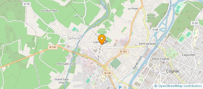 localisation de l'entreprise SCI M.P. DU PLASSIN à COGNAC