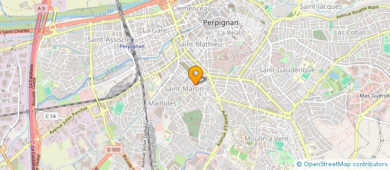 localisation de l'entreprise SCI M.P.R.  PERPIGNAN