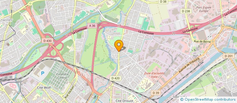 localisation de l'entreprise SCI M PLUS  ILLZACH