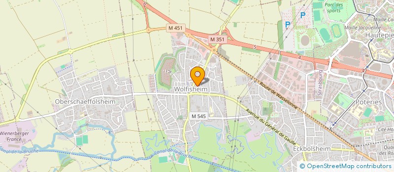 localisation de l'entreprise SCI M&R OSLOSTEO  WOLFISHEIM