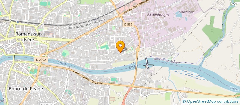 localisation de l'entreprise SCI M S 3  ROMANS-SUR-ISERE