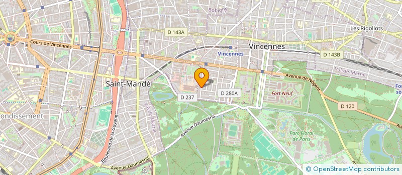 localisation de l'entreprise SCI M.S.D. à VINCENNES