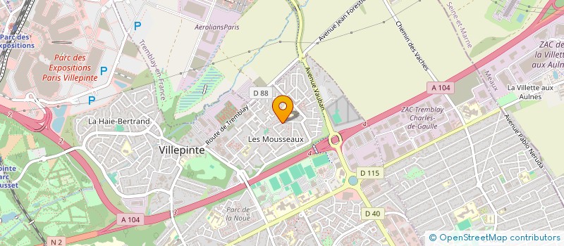 localisation de l'entreprise SCI M.S.P.I 93 à VILLEPINTE