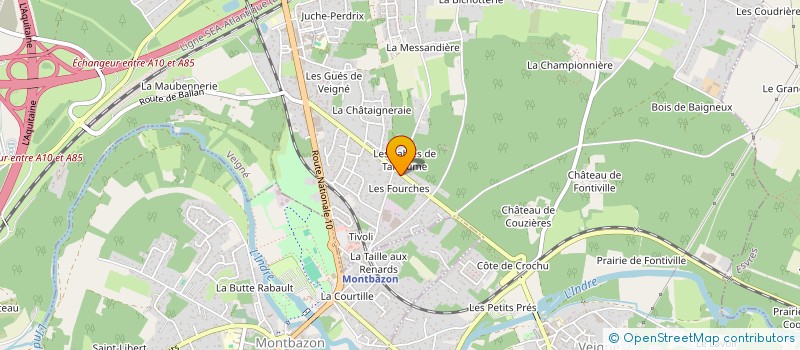 localisation de l'entreprise SCI M.T.BRUCA à VEIGNE