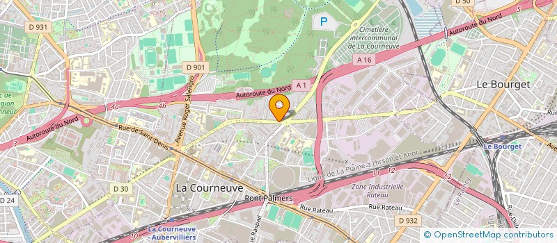 localisation de l'entreprise SCI M.T.P 19 à LA COURNEUVE