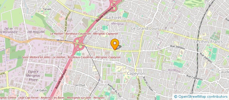 localisation de l'entreprise SCI M.T.P.  MERIGNAC