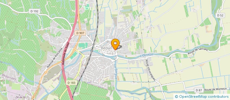 localisation de l'entreprise SCI M.V.F.  BEDARRIDES