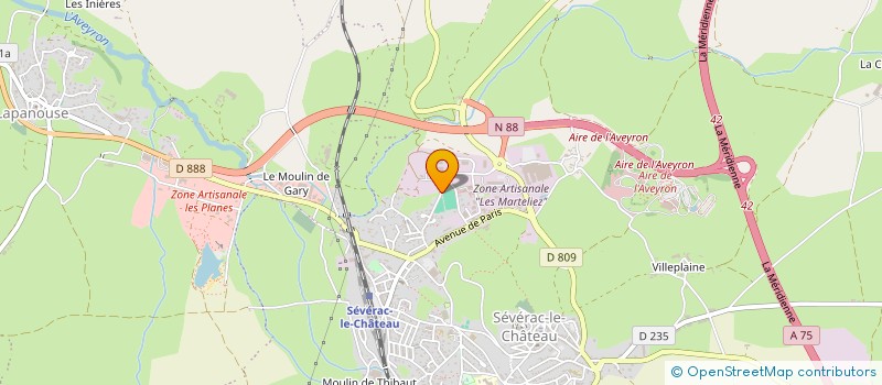 localisation de l'entreprise SCI M.V.IMMOBILIER  SEVERAC D'AVEYRON