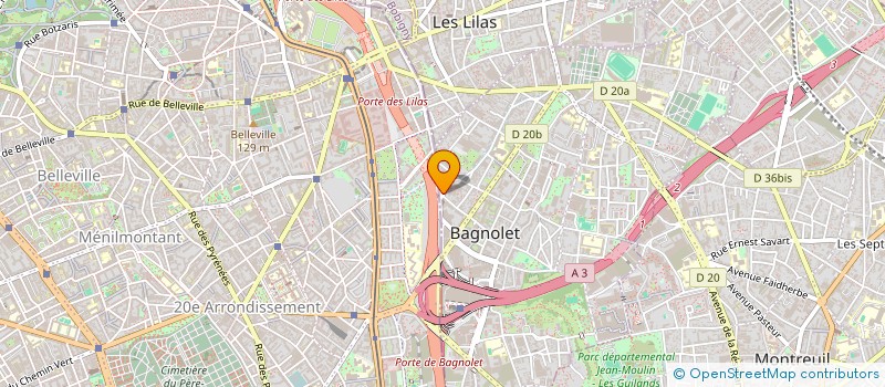 localisation de l'entreprise SCI M.Y.A IMMO  BAGNOLET