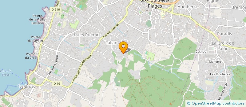 localisation de l'entreprise SCI M13 à SIX-FOURS-LES-PLAGES