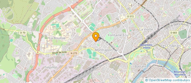 localisation de l'entreprise SCI M2A  BESANCON