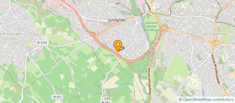 localisation de l'entreprise SCI M2B  JUVIGNAC