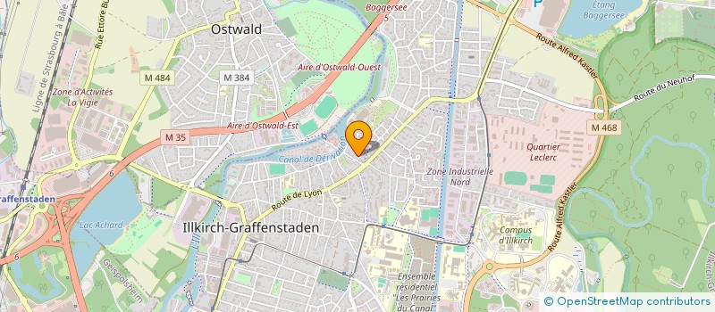 localisation de l'entreprise SCI M3  ILLKIRCH-GRAFFENSTADEN