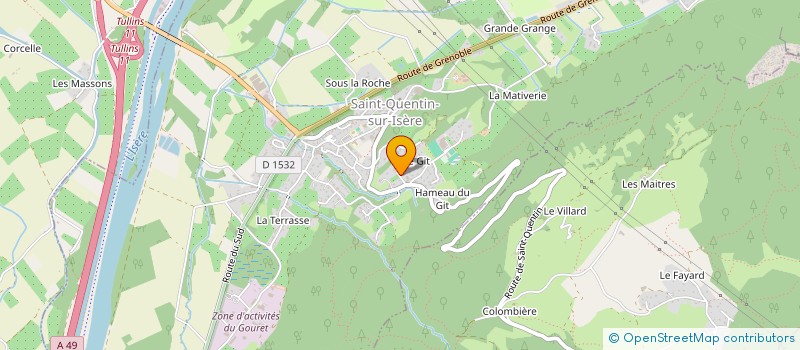 localisation de l'entreprise SCI M3  SAINT-QUENTIN-SUR-ISERE