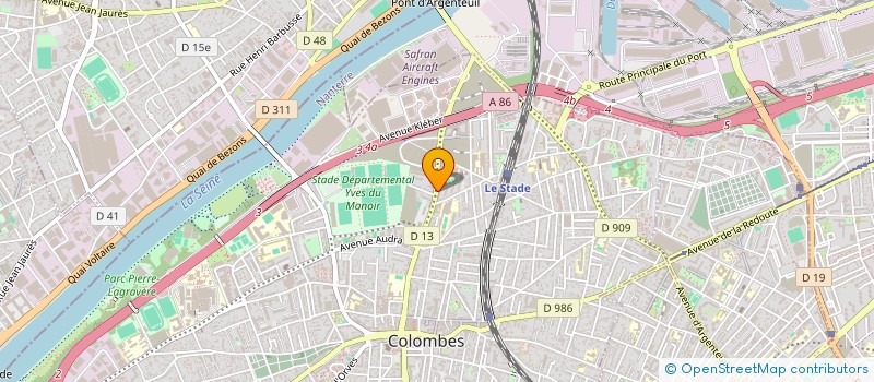 localisation de l'entreprise SCI M3 à COLOMBES