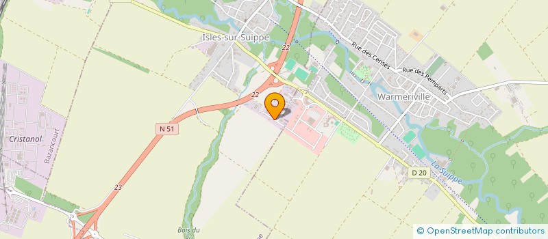 localisation de l'entreprise SCI M3G  ISLES-SUR-SUIPPE