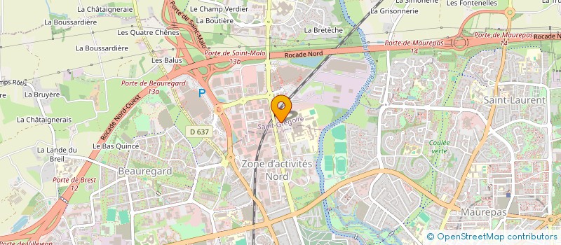 localisation de l'entreprise SCI MA2  SAINT-GREGOIRE