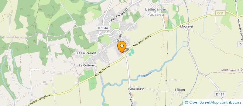 localisation de l'entreprise SCI MAB  BELLEGARDE-POUSSIEU