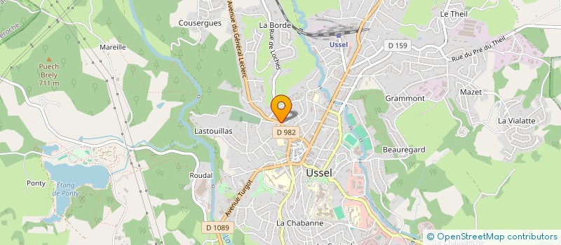 localisation de l'entreprise SCI MABEL à USSEL