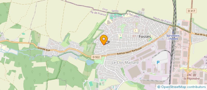 localisation de l'entreprise SCI MABH  FOSSES