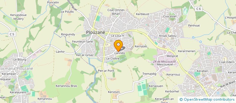 localisation de l'entreprise SCI MABLANJEAN  PLOUZANE