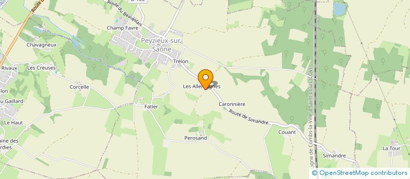 localisation de l'entreprise SCI MADAGE  PEYZIEUX-SUR-SAONE