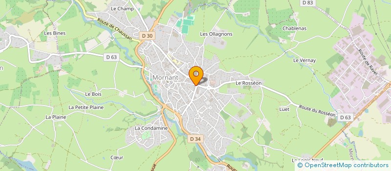 localisation de l'entreprise SCI MADEAUX  MORNANT