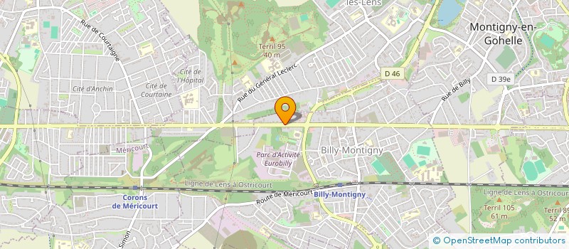localisation de l'entreprise SCI MADELCHRIS à BILLY-MONTIGNY