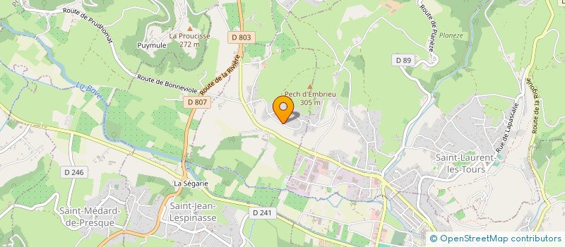 localisation de l'entreprise SCI MADELEINE  BELMONT-BRETENOUX