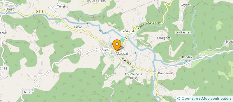 localisation de l'entreprise SCI MADJOPHIL à MASSAT