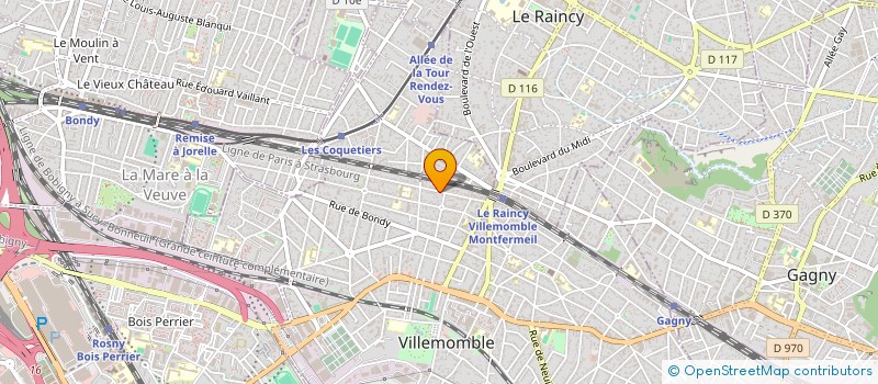 localisation de l'entreprise SCI MADY  VILLEMOMBLE
