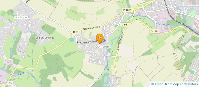 localisation de l'entreprise SCI MAEL  GOINCOURT