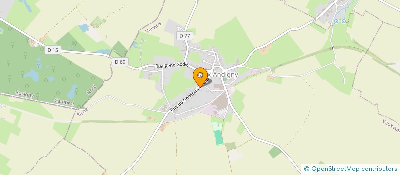 localisation de l'entreprise SCI MAELYS  VAUX-ANDIGNY