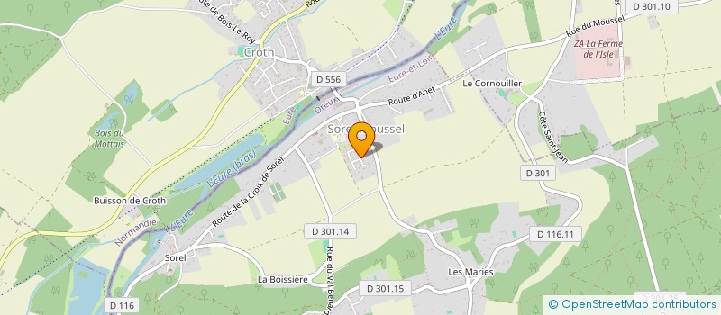 localisation de l'entreprise SCI MAEVA à SOREL-MOUSSEL