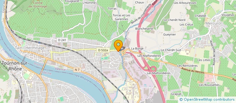 localisation de l'entreprise SCI MAEVA LA BEGUDE  TAIN L HERMITAGE