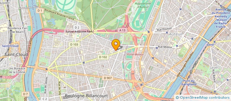localisation de l'entreprise SCI MAGA à BOULOGNE-BILLANCOURT