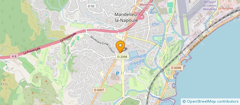localisation de l'entreprise SCI MAGALI à MANDELIEU-LA-NAPOULE