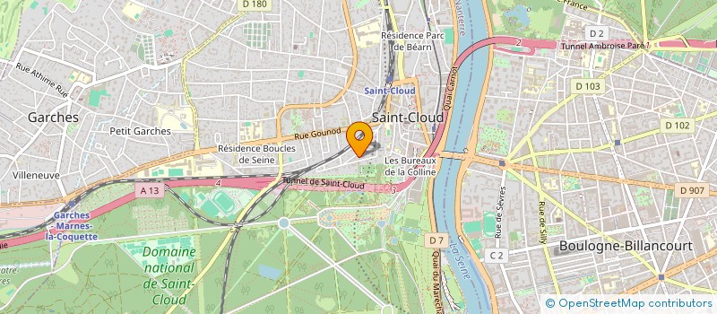 localisation de l'entreprise SCI MAGALINE à SAINT-CLOUD